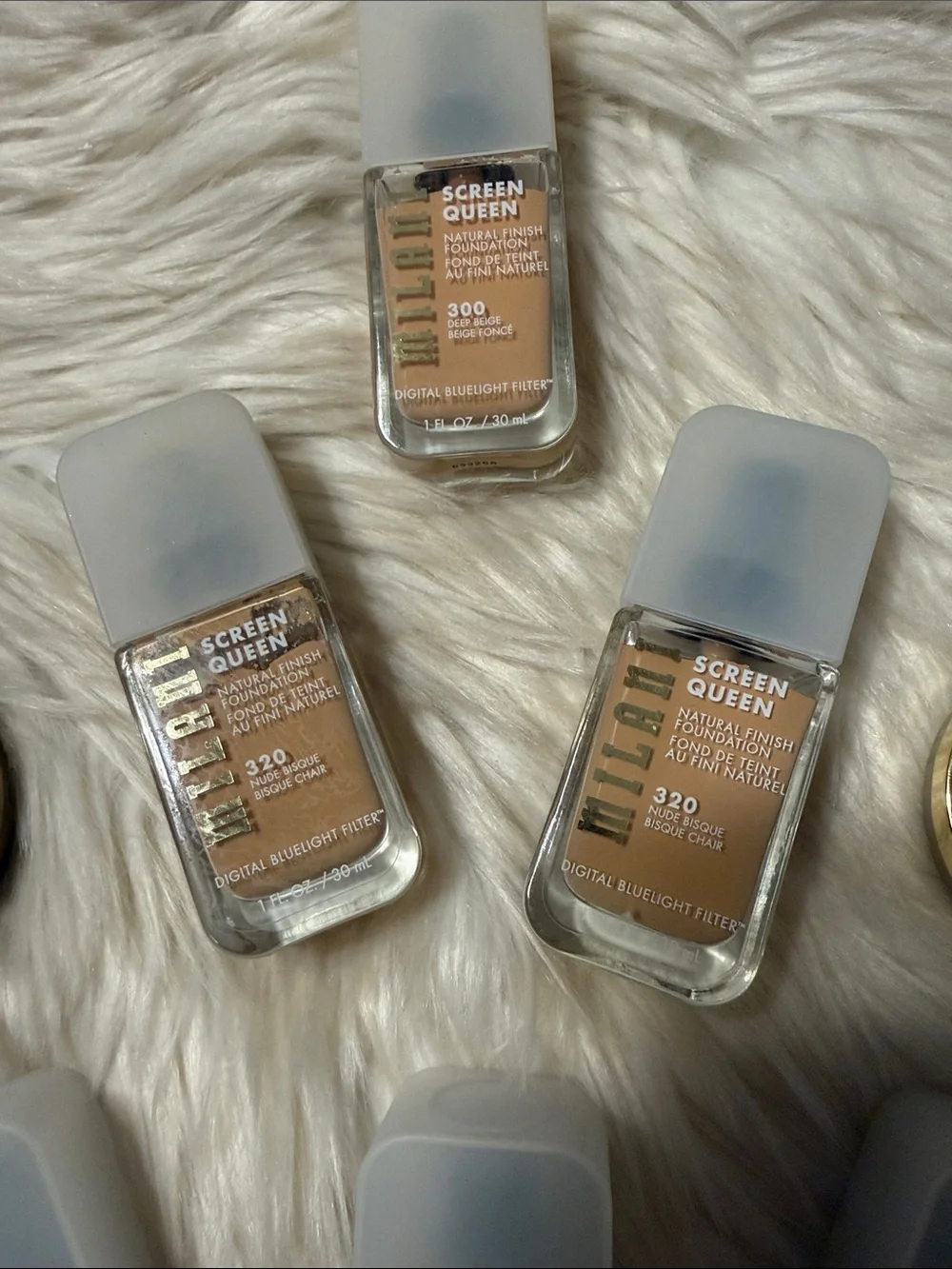 Milani Bundle Screen Queen Liquid Foundations & Blushes in Warm Beige and Rose